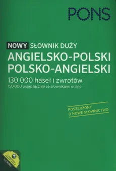 PONS Nowy słownik duży angielsko-polski, polsko-angielski - Outlet