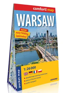 Warszawa (Warsaw) kieszonkowy laminowany plan miasta 1:26 000