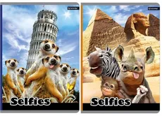 Zeszyt A5 w linie 60 kartek Selfies 5 sztuk mix
