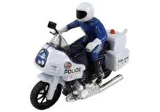 Motocykl ścigacz z policjantem