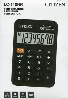 Kalkulator Citizen kieszonkowy LC-110NR 8 cyfrowy czarny - Outlet