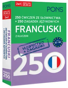 250 ćwiczeń ze słownictwa Francuski +250 zagadek - Outlet