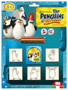 Pieczątki Blister 5 szt Pingwi