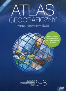 Atlas geograficzny 5-8 Polska, kontynenty, świat - Outlet