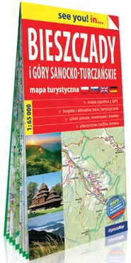Bieszczady i Góry Sanocko-Turczańskie Mapa turystyczna 1:65 000