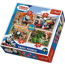 Puzzle 4w1 Tomek i przyjaciele Podróże po świecie