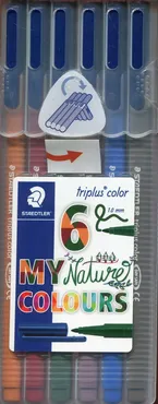 Flamastry Triplus Color 1 mm 6 kolorów etui tropikalne