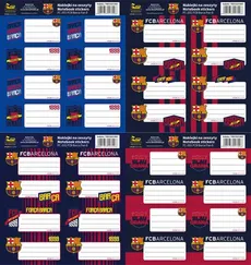 Naklejki na zeszyty FC Barcelona 8x50 sztuk mix