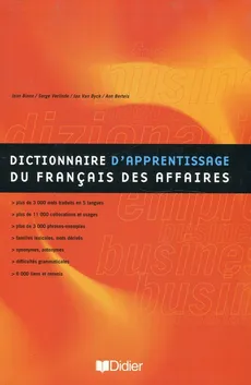 Dictionnaire d`apprentissage du francais des affaires - Jean Binon, Dyck Jan Van, Serge Verlinde