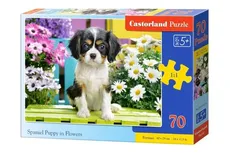 Puzzle Spaniel puppy in Flowers 70