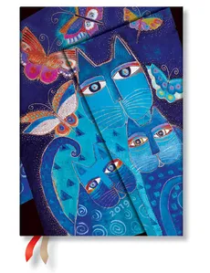 Kalendarz książkowy Blue Cats & Butterflies Midi Horizontal 2019