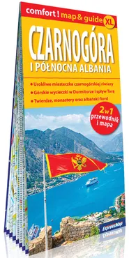 Czarnogóra i północna Albania laminowany map&guide XL 2w1: przewodnik i mapa