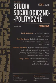 Studia Socjologiczno-Polityczne 1/08/2018