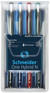 Pióro kulkowe Schneider ONE Hybrid N 0,3 mm, w etui 4 kolory