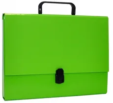 Teczka-pudełko OFFICE PRODUCTS A4 5cm, z rączką i zamkiem, jasnozielona