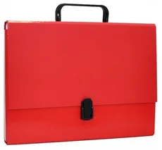 Teczka-pudełko Office Products PP A4 5cm, z rączką i zamkiem, czerwona