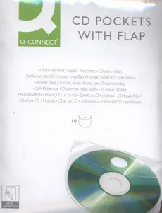 Kieszeń samoprzylepna Q-CONNECT na 2-4 płyty CD/DVD 127x127mm, 10 sztuk