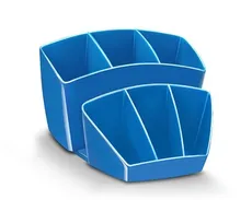 Przybornik na biurko CEPPro Gloss polistyren, niebieski
