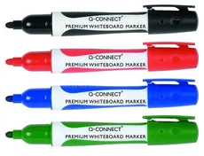 Marker do tablic Q-CONNECT Premium, gumowa rękojeść, okrągły, 2-3mm (linia), 4 kolory