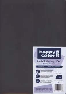 Karton kolorowy Happy Color Joy A4 170g grafitowy 25 arkuszy