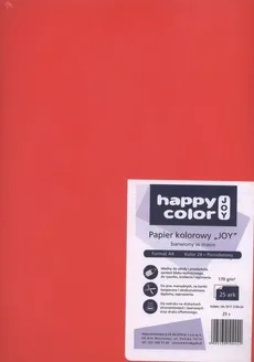 Karton kolorowy Happy Color Joy A4 25 arkuszy pomidorowy