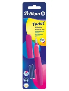 Pióro wieczne Pelikan Twist P457 M Neon Plum +2 naboje