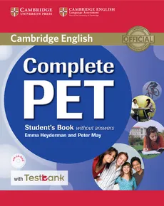 Complete PET Student's Book without Answers with CD-ROM and Testbank - Outlet - Emma Heyderman, Peter May