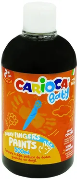 Farba Carioca baby do malowania palcami 500 ml czarna