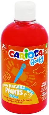 Farba Carioca baby do malowania palcami 500 ml czerwona