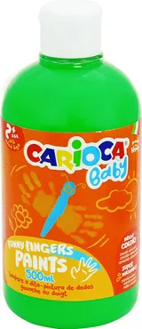 Farba Carioca baby do malowania palcami 500 ml zielona