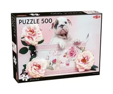 Puzzle Puppy and Roses 500