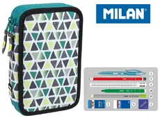 Piórnik Milan 2-poziomowy z wyposażeniem GEO zielony