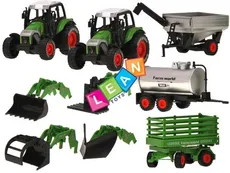Zestaw farmera Traktor + wymienne łyżki + przyczepy - Outlet