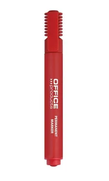 Marker permanentny OFFICE PRODUCTS, ścięty, 1-5mm (linia), czerwony 12 sztuk