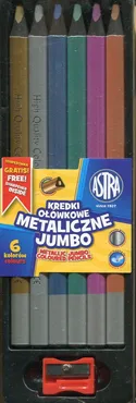 Kredki ołówkowe Jumbo metaliczne 6 kolorów - Outlet