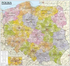 Polska mapa administracyjno-samochodowa 1:570 000 listwa - Outlet