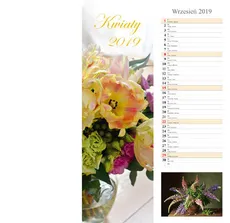 Kalendarz 2019 pasek 15x48 Kwiaty