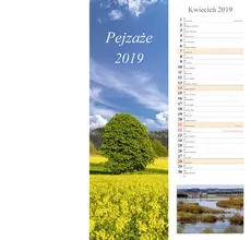 Kalendarz 2019 pasek 15x48 Pejzaże - Outlet