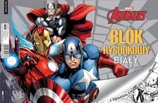 Blok rysunkowy biały A4 Avengers 20 kartek z pierwszą stroną do kolorowania 10 sztuk