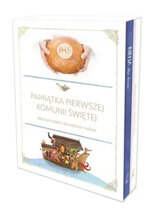 Komunijny Biblia + Pamiątka I Komunii Świętej - Outlet