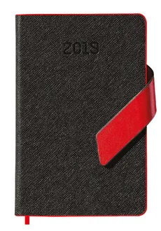 Kalendarz ksiąkowy A6 czarny z klipsem mag 2019