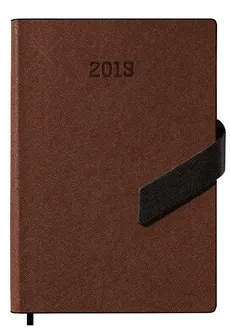 Kalendarz książkowy A5 brązowy z klipsem magnetycznym 2019 - Outlet