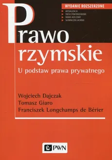 Prawo rzymskie - Outlet - Wojciech Dajczak, Tomasz Giaro, Longchamps de Berier Franciszek