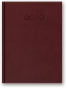 Kalendarz 2019 21D A5 książkowy dzienny bordo