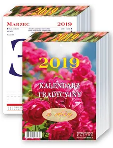 Kalendarz 2019 KL 14 Tracyjny z różą - zdzierak - Outlet