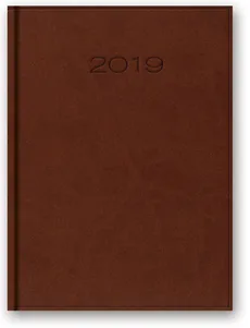 Kalendarz 2019 21D A5 książkowy dzienny brąz