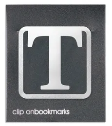 Metalowa zakładka - Litera T Clip-on