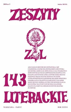 Zeszyty literackie 143/3/2018