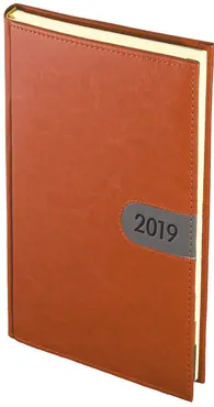 Kalendarz 2019 A4 dzienny przeszywany Saro Czerwony