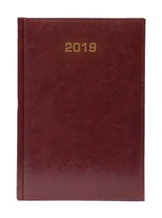 Kalendarz 2019 książkowy A5 dzienny Baladek bordo